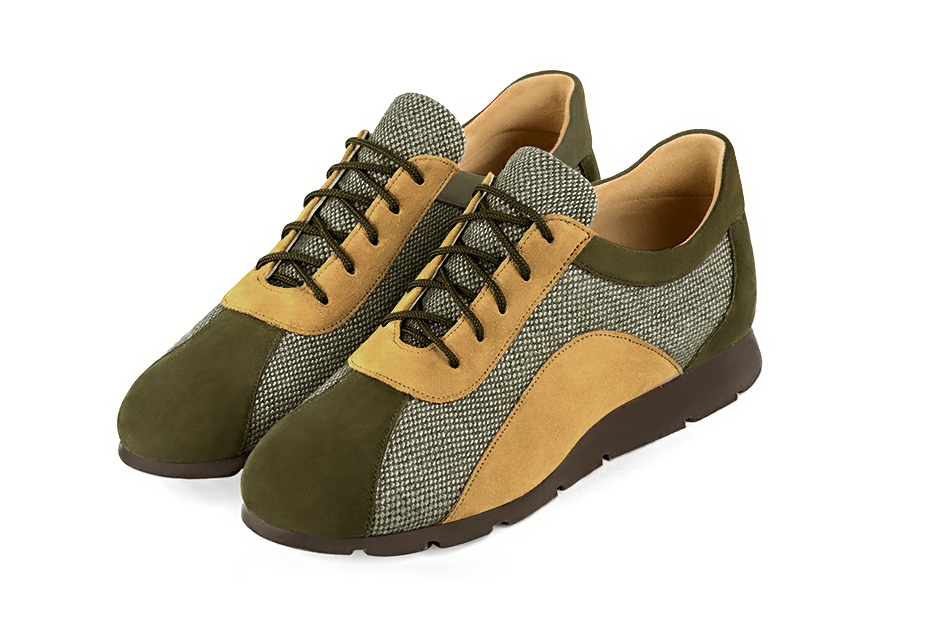 Mustard yellow dress sneakers for women - Florence KOOIJMAN